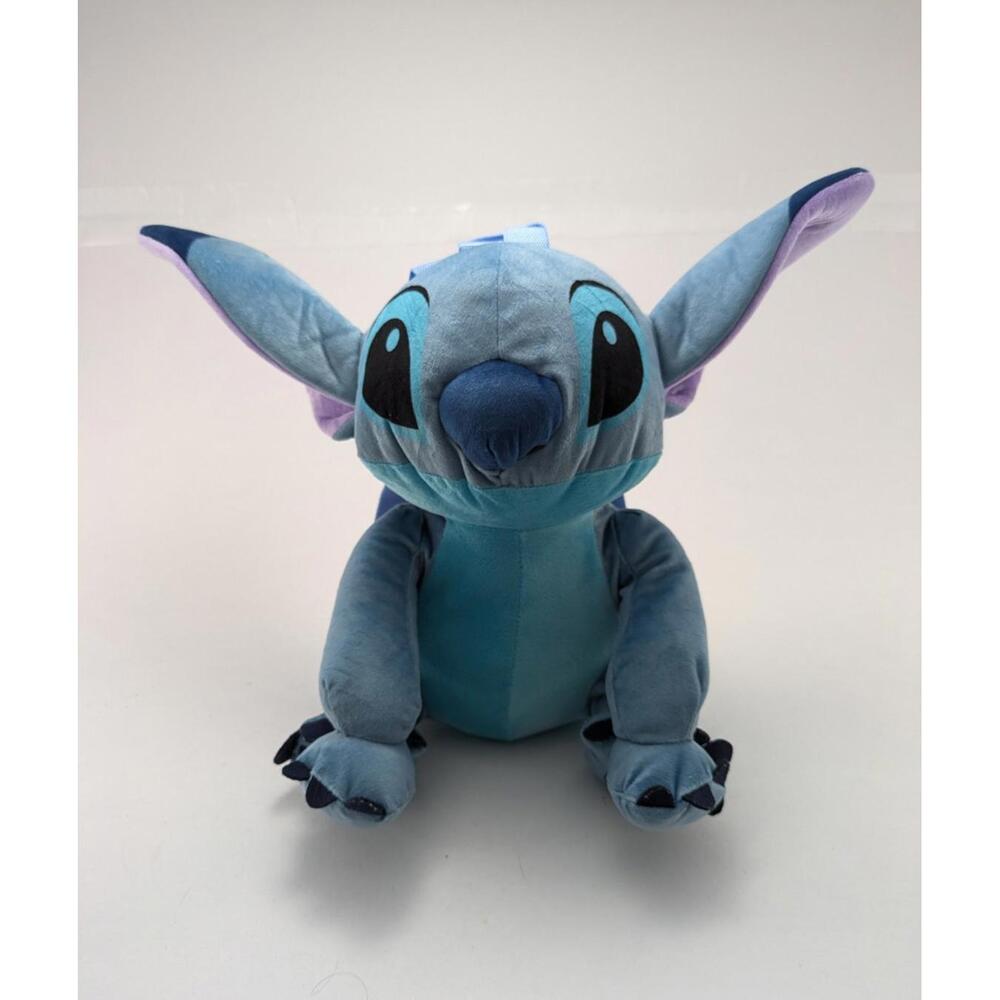 Disney Stitch Stuffed Animal Plush 12” Backpack Leo And Stitch Zip Closure